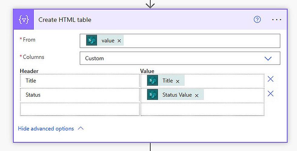 Creating HTML & CSV Tables in Power Automate