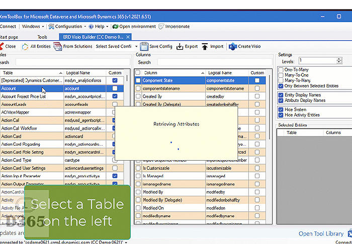 Visio - XrmToolBox Addon: Efficient ERD Visio Builder Tool