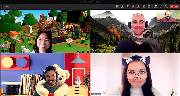 Teams - New Snapchat Lenses Feature on Microsoft Teams Video
