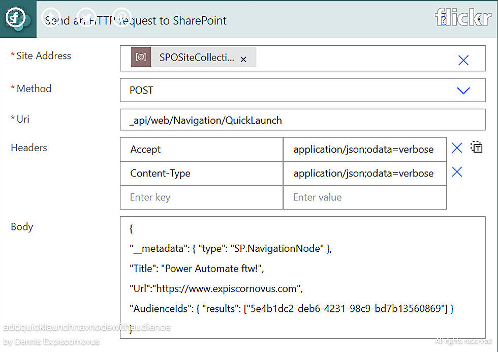 SharePoint Create Navigation Node with Audience