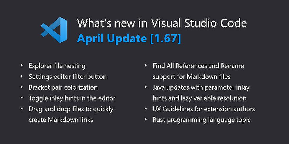 The April release of Microsoft Visual Studio Code is here