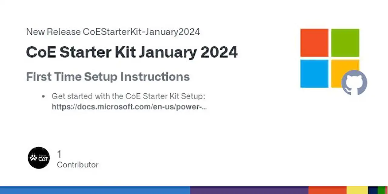 CoE Starter Kit and ALM Accelerator January 2024 release