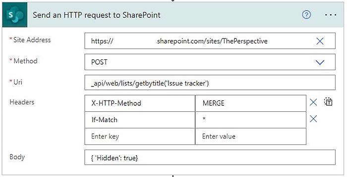 Power Automate - Using Power Automate to Hide SharePoint List from Site Contents