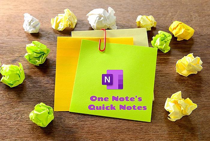 OneNote - Quickly Save Ideas with OneNotes Quick Notes Feature