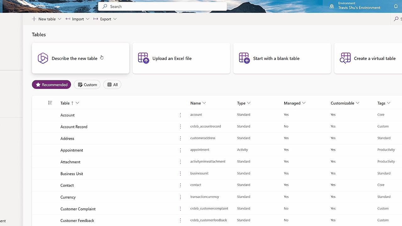 Microsoft PowerApps Innovative Methods for Table Creation