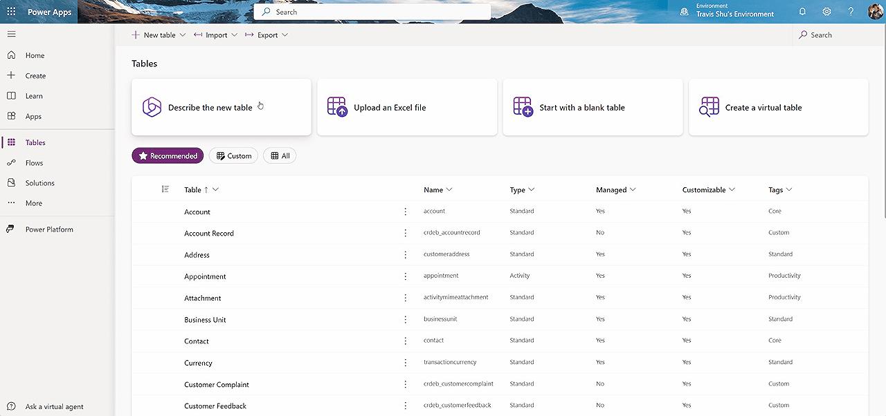Microsoft PowerApps: Innovative Methods for Table Creation